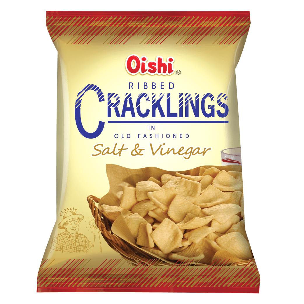 Oishi Ribbed Crackling Salt and Vinegar 50g
