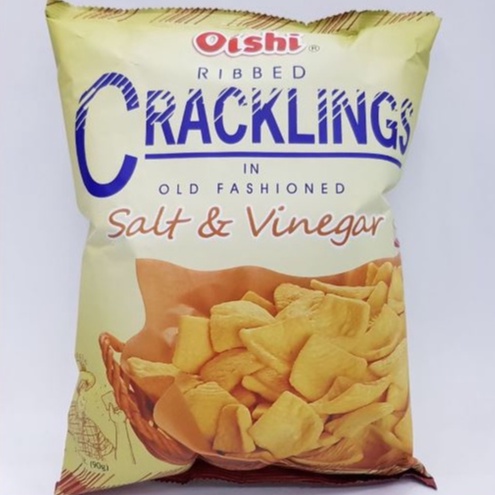 Oishi Ribbed Cracklings Salt and Vinegar 90g