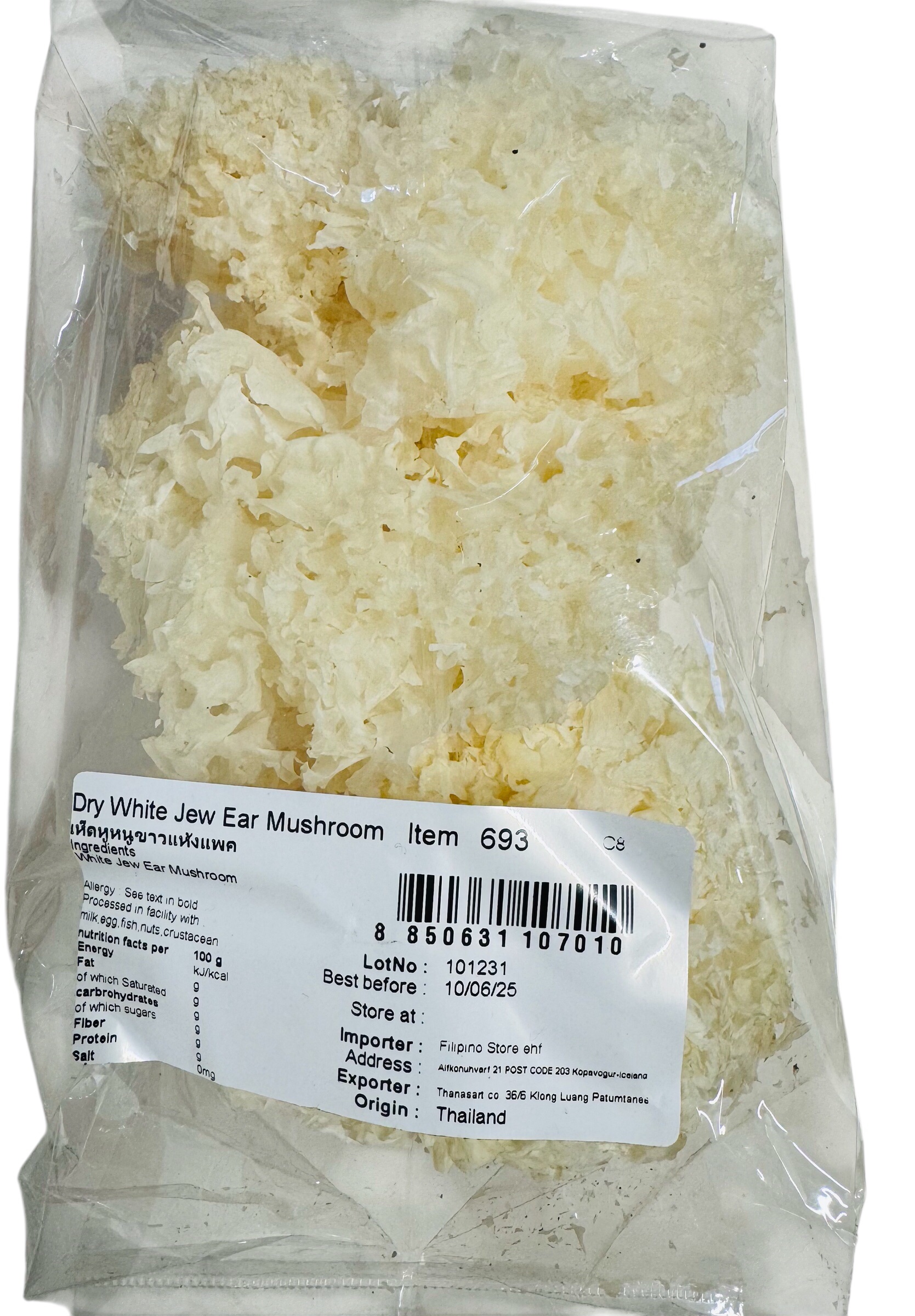 Dry White Tree Ear Mushroom 200g