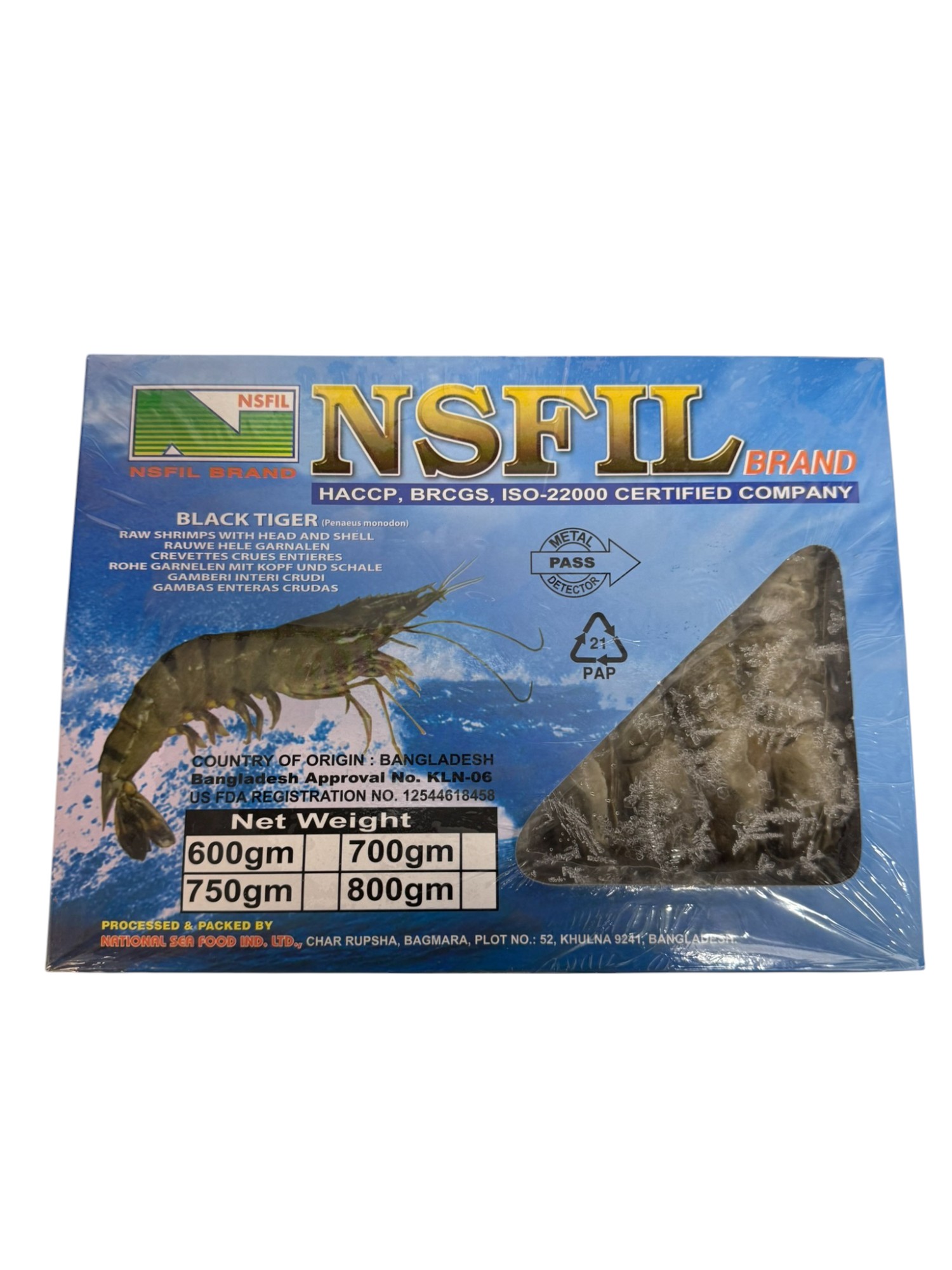 Ultimate Taste Tiger Shrimps Head-Shell on 16-20 1kg