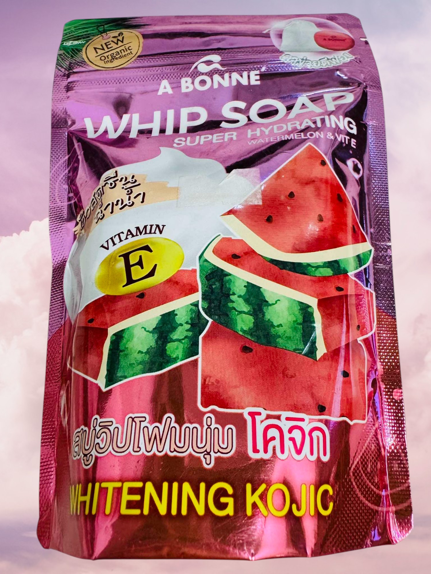 A Bonne Whip Soap Watermelon Kojic 100g