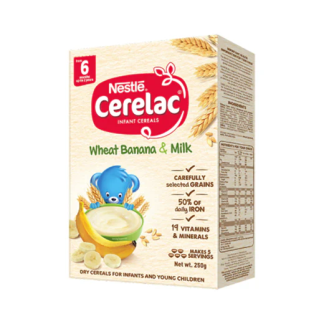 Nestle Cerelac Cereal Honey and Wheat, Banana and Milk 250g