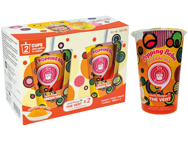 Os bubble Boba Drink Lychee and Mango 480ml