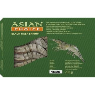 Asian Choice Black Tiger Shrimp HOSO 16-20 1kg